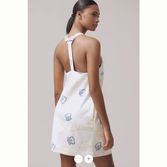 Anthropologie Nephthys Illustrated Maeve Sleeveless Square-Neck Shift Mini Dress - Picture 2 of 3